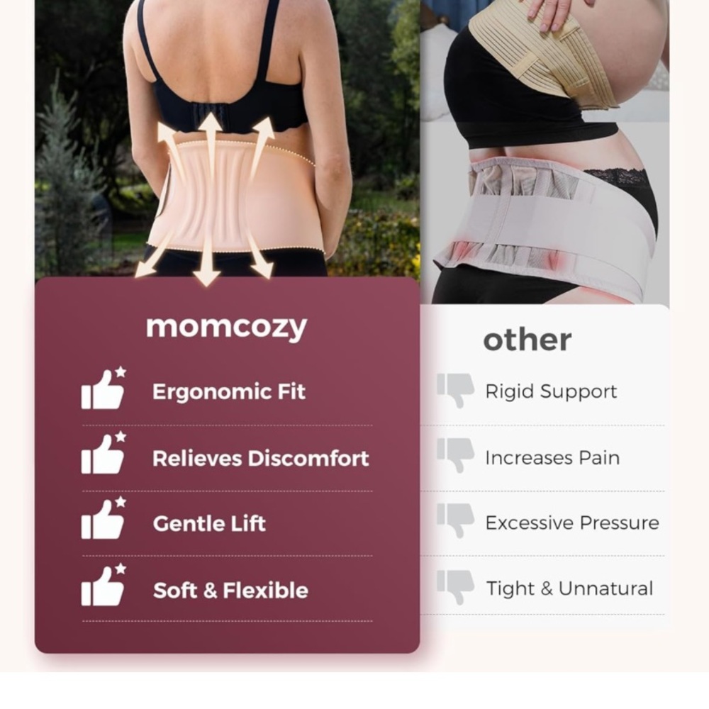 Momcozy Belly Band Pregnancy Maternity Support Belt - XL - Picture 3 of 9